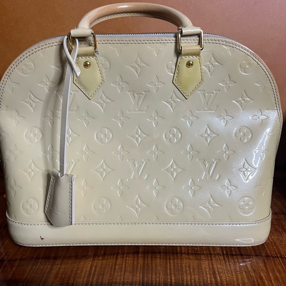 Louis Vuitton Cream Alma Satchel